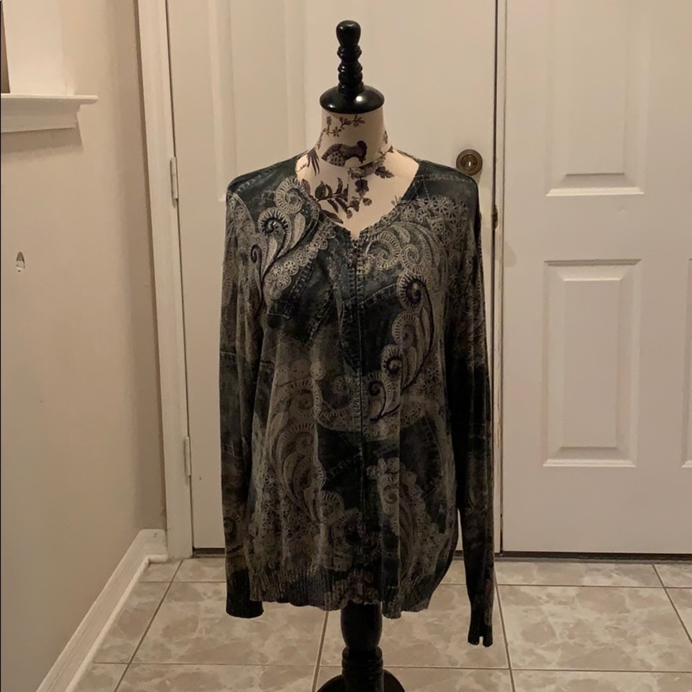 Coldwater creek zip up sweater